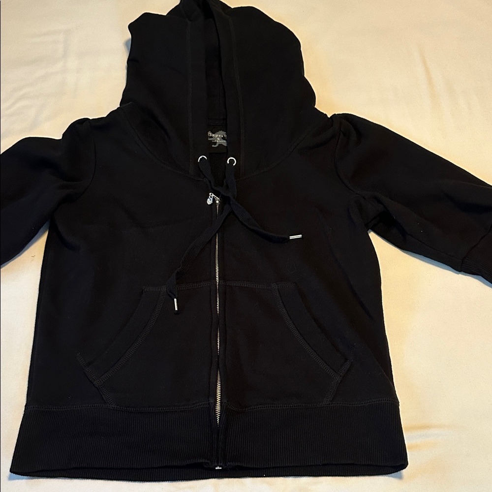 Express Black Zip-Up Hoodie